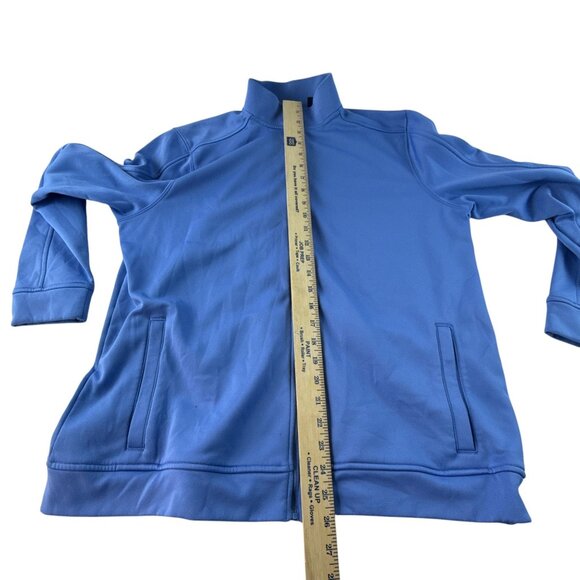 Lands End Men's Full-Zip Jacket Size XL Blue Pockets Stretch Fitness Training - Picture 8 of 9